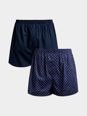 Jet Men's Navy/ 2 Pack Boxer Shorts