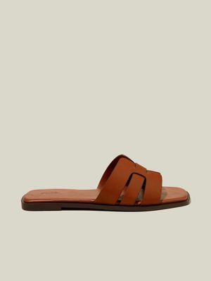 Women's Cotton On Brown Sierra Woven Slides