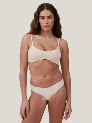 Women's Cotton On Beige The Invisible G String Briefs