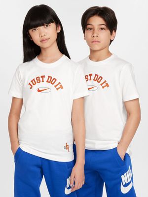 Nike Unisex Kids Just Do It White T-shirt