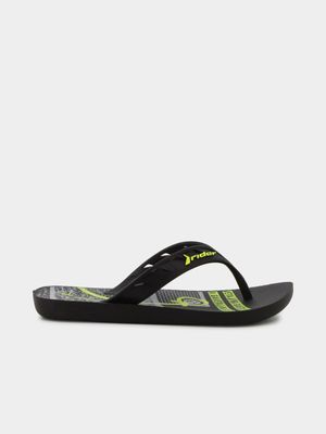 Kid's Ipanema Black Rider Street Ole Inf Flip Flops