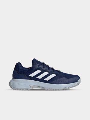 Mens adidas Gamecourt 2.0 Navy/White Tennis Shoes