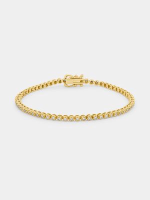 Yellow Gold 1ct Diamond Tennis Bracelet