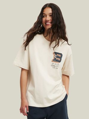 Women's Cotton On White The Premium Boxy Graphic T-shirt