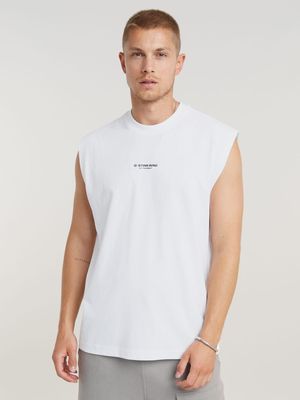 G-Star Men's Boxy Sleeveless White T-Shirt