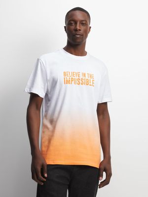 Jet Men's Orange/White Ombre T-Shirt