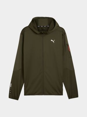 Mens Puma Flex Panelled Khaki Jacket