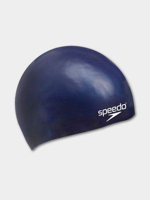 Junior Speedo Navy Moulded Swim Cap