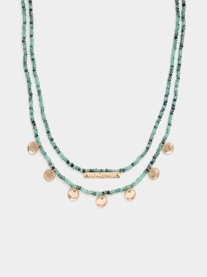 Multistrand Bead Pendant Necklace