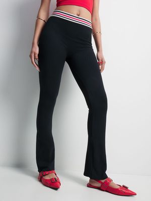 Women's Navy Seamless Co-Ord Bootleg Pants