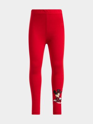 Jet Younger Girls Red Minnie Mouse Leggings