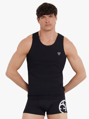 Men's Guess Jet Black Caleb Hero Tank Top