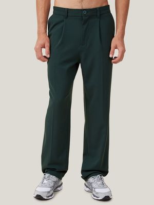 Men's Cotton On Green Relaxed Pleated Pants