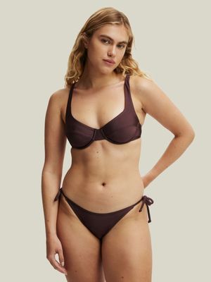 Women's Cotton On Brown Underwire Balconette Bikini Top