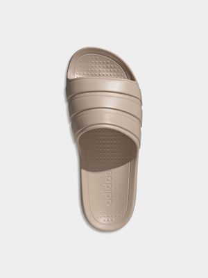 Mens adidas Adilette Flow Brown Slides