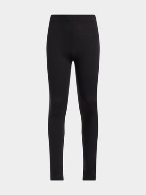 Jet Younger Girls Black Leggings