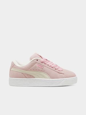 Puma Womens Suede XL Pink/White Sneaker