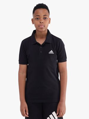 Boys adidas Black Polo Tee