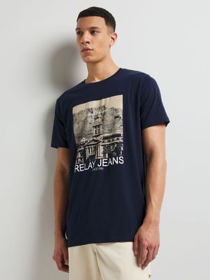 Men's Relay Jeans Portrait Navy Graphic T-Shirt