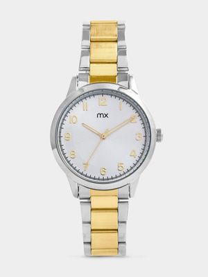 MX Silver & Gold Plated Two-Tone Bracelet Watch