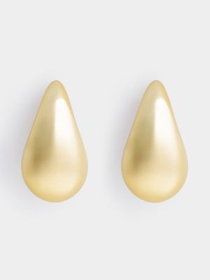 Women's Gold Oversized Teardrop Earring