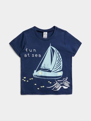 Jet Toddler Boys Navy Fun At Sea T-Shirt