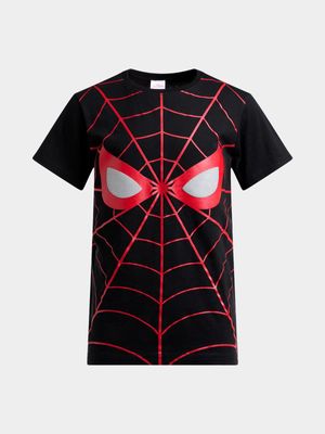 Jet Younger Boys Black Spiderman T-Shirt