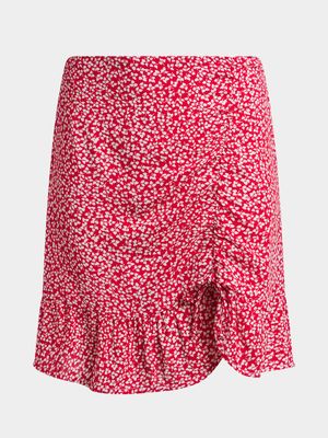 Jet Younger Girls Red/White Skirt