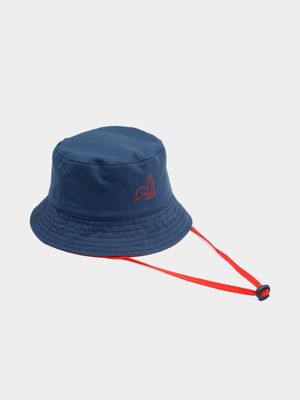 Boy's Navy & Red Reversible Bucket Hat