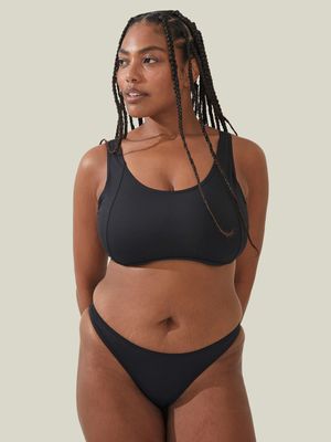 Women's Cotton On Black Full Bikini Bottoms