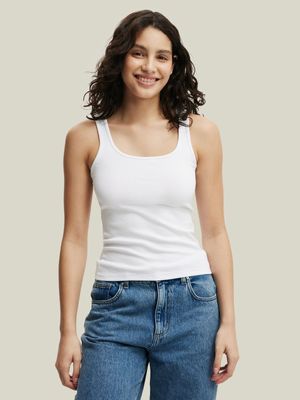 Women's Cotton On White Byron Scoop Tank Top