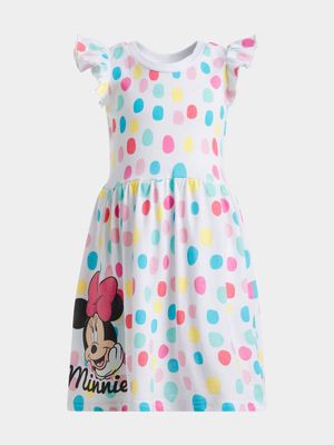 Jet Younger Girls White Minnie Mouse Dress