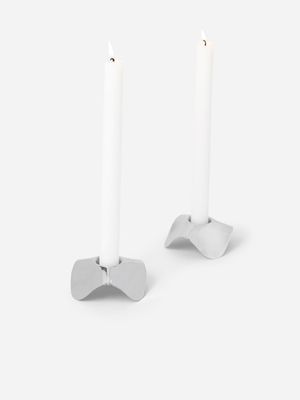 Robert Welch Drift Candleholder Set Stainless Steel