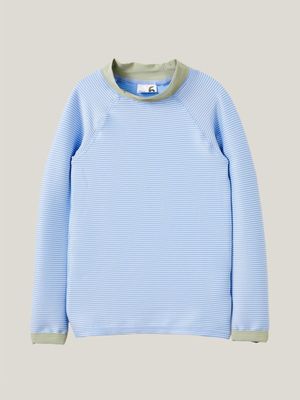 Cotton On Kids Boy Blue Flynn Long Sleeve Raglan Rash Vest