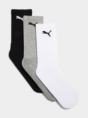 Puma Unisex Tennis 3-Pack Multicolour Socks