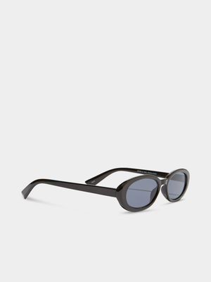 Women's Cotton On Black Ophelia Oval Sunglasses