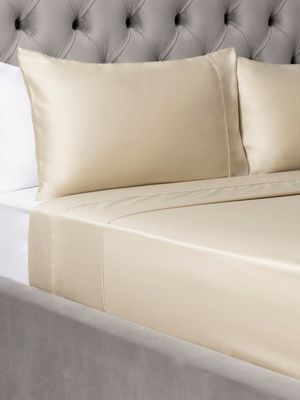 Grace Most Lustrous Gold Seal Certified Egyptian Cotton 400 Thread Count Flat Sheet Champagne