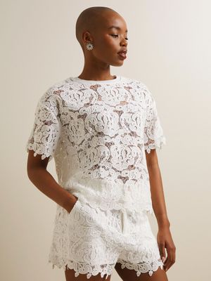 Women's Iconography Co-ord Guipure Lace Top