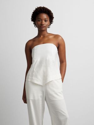 Women's Canvas Co-ord Linen Blend Top