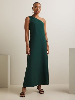 Women's Iconography 1 Shoulder Crépe Maxi Dress