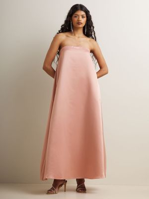 Women's Iconography Strapless Duchess Satin Maxi