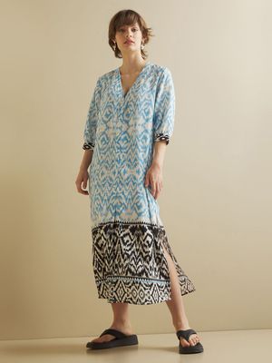 Women's Iconography Button-Through Kaftan