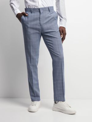 Jet Men's Light Blue/White Mist Check Trouser