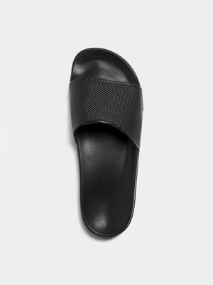 Men's TS Embossed Black Slide