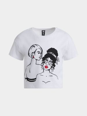 Jet Older Girls White Boxy T-Shirt