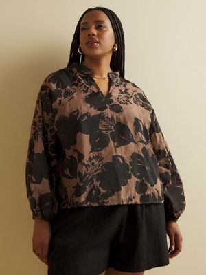 Women's Iconography Keyhole Blouse