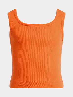 Jet Younger Girls Orange Rib Vest