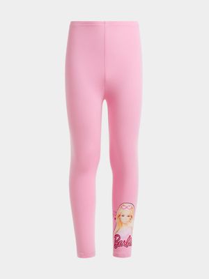 Jet Younger Girls Pink Barbie Leggings