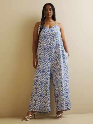 Women's Iconography Linen Blend Wide Leg Jumpsuit