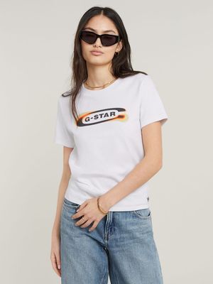 G-Star Woman's Old Skool Logo White Top